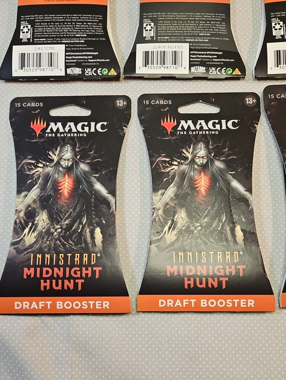 MTG Innistrad Midnight Hunt 15 Card Draft Boosters Sleeved Sealed - Picture 7 of 10
